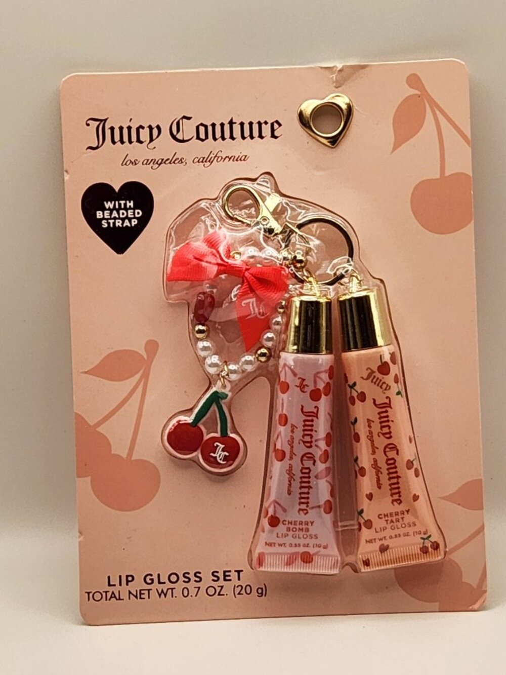 Juicy Couture Lip Gloss set key chain NIP